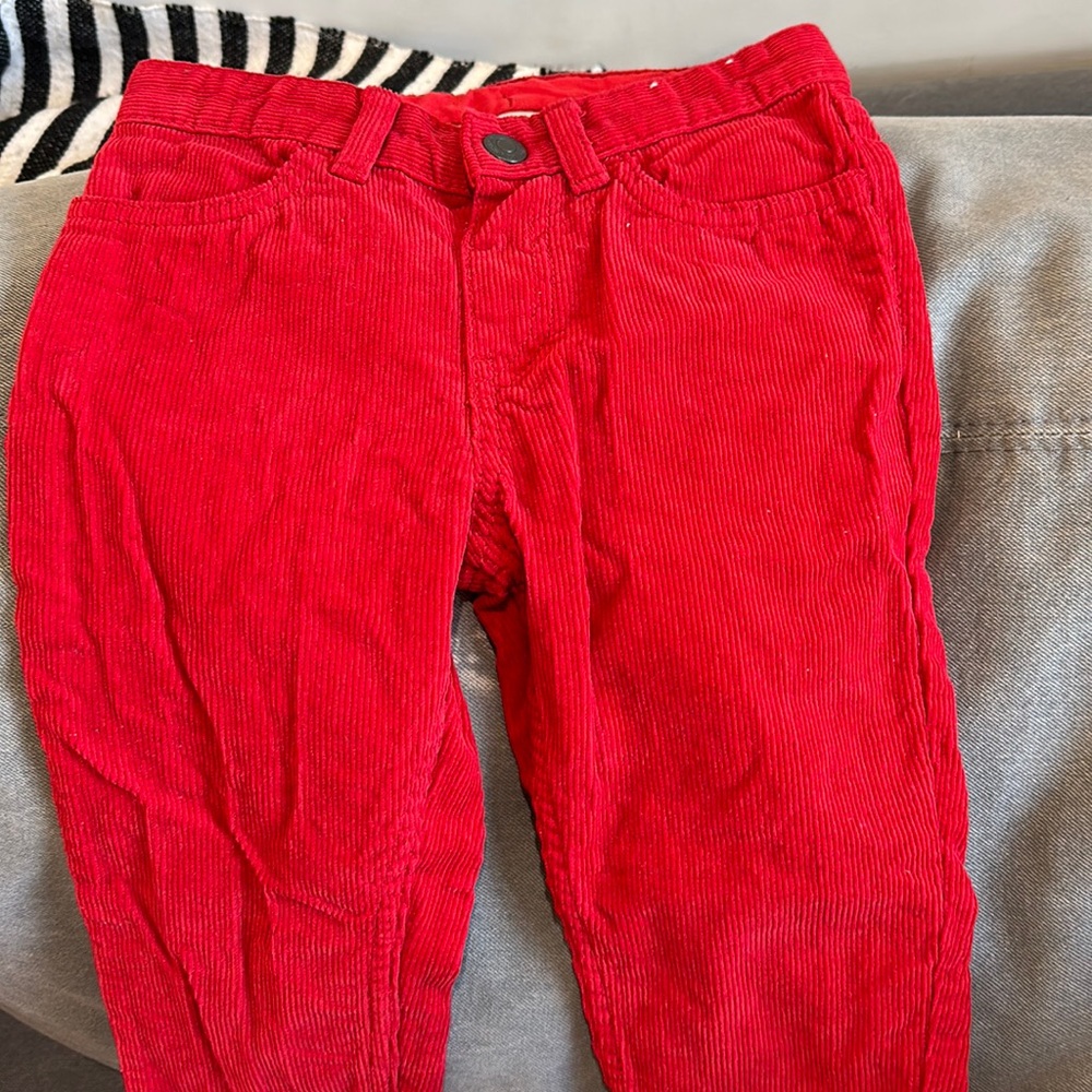 H&M slim fit red corduroys